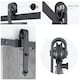 image 4 of Yaheetech Barn Door Sliding Hardware Black