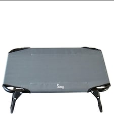 Actiaspet Elevated Folding Dog Bed Indoor Outdoor Pet Cot Steel Frame (Grey, Small)