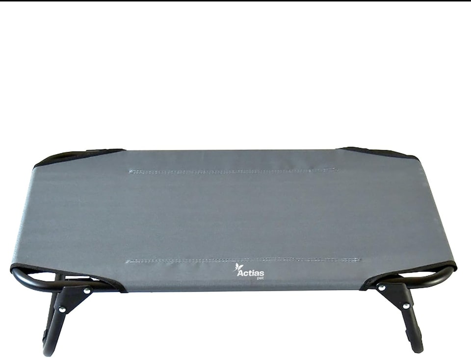 image 1 of Actiaspet Elevated Folding Dog Bed Indoor Outdoor Pet Cot Steel Frame (Grey, Small)