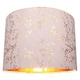 image 1 of Modern Soft Pink Cotton Fabric 12 Inch Lamp Shade with Gold Foil Floral Decoration | Pink