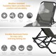 image 3 of Outsunny Sun Lounger Relaxer Recliner with 5-Position Adjustable Backrest Grey