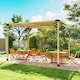 image 8 of Outsunny Pergola Kit with 3-Way Corner Brackets & Post Base for 92mm Lumber