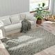 image 8 of HOMCOM Easy-Cleaning Machine Washable Rug for Patio, Garden, Grey Grey