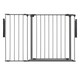 image 1 of Safetots Premium Multi Panel Room Divider, up to 115cm Wide, Grey, 70cm Tall, Multi Panel Flexible Room Barrier, Room Divider with Door for Baby Grey