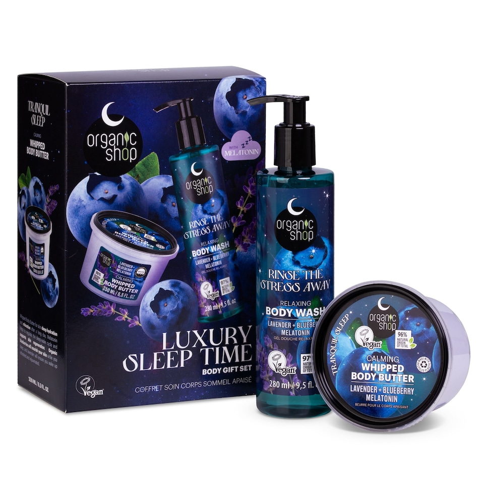 image 1 of Organic Shop Luxury Sleep Time Body Gift Set 250ml/280ml