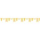 image 1 of Unique Party Paper Polka Dot and Chevron Bunting - Yellow/White - 12ft