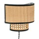 image 4 of ValueLights Grant Plug in Natural Rattan Wicker Cane Easy Fit Wall Light - Bulb Included