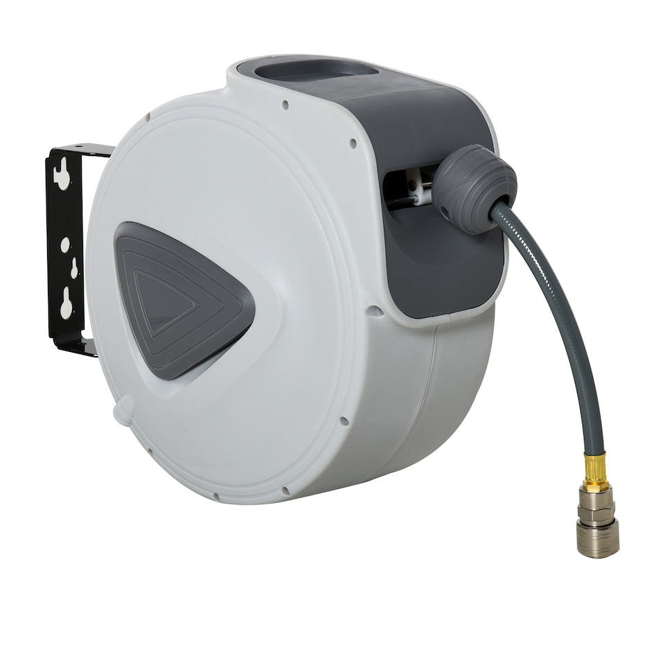 image 1 of DURHAND Retractable Air Hose Reel Hose, Hose Connector 1 4 BSP, Wall Mount Auto Rewind Hose Reel