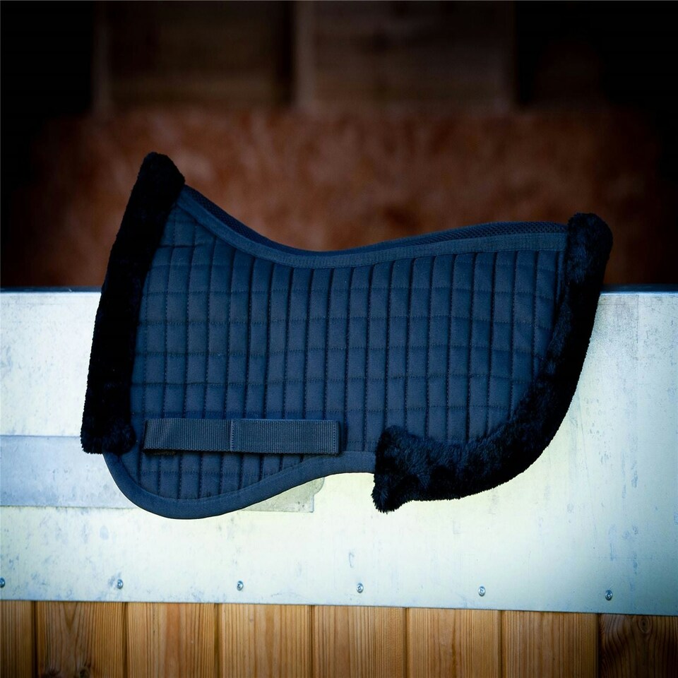 image 1 of Gallop Equestrian Prestige Fully Lined Half Saddle Pad White | Size: One Size
Colour: White
