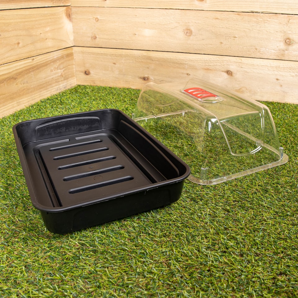 image 1 of 6 x 38cm Unheated Seed Starter Tray Grostart Midi Propagator Indoor Seedling Planter