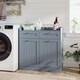 image 7 of COSTWAY Double Tilt-Out Laundry Hamper Cabinet Grey