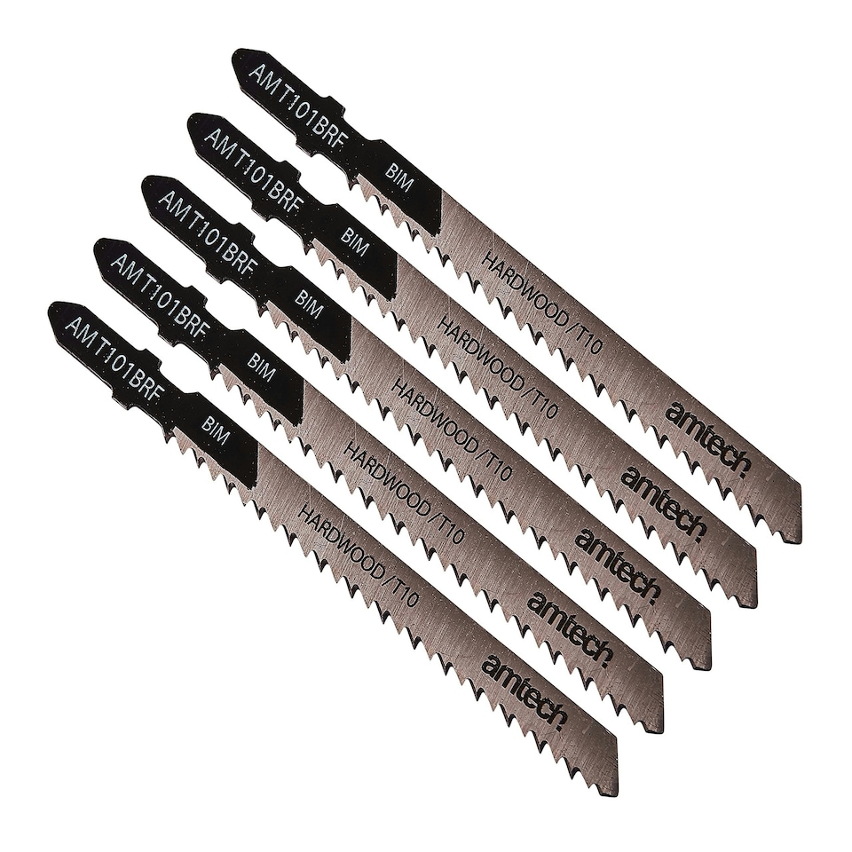 5 Piece reverse cut wood jigsaw blade Set (AMT101BRF) - M1608