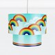 image 3 of First Choice Lighting Set of 2 Rainbow Design Ceiling Light Shades Multi