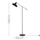 image 3 of ValueLights Civic Matte Black Floor Lamp