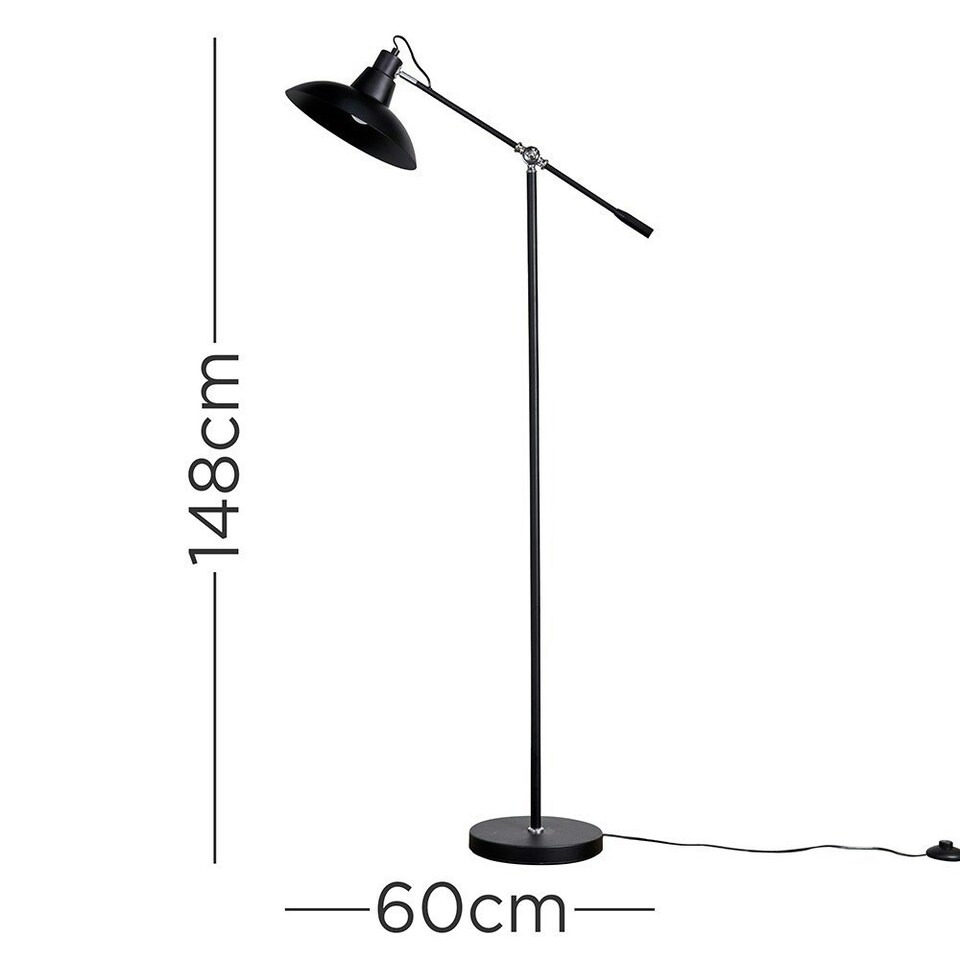 image 1 of ValueLights Civic Matte Black Floor Lamp
