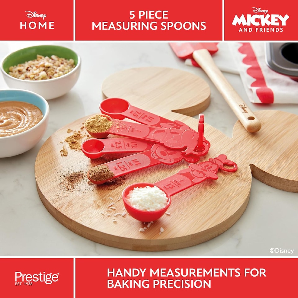 image 1 of Prestige X Disney Bake With Mickey Kitchen Utensils Set - Red