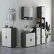 image 2 of kleankin Bathroom Storage Cabinet, Small Bathroom Cabinet with Soft Close Doors