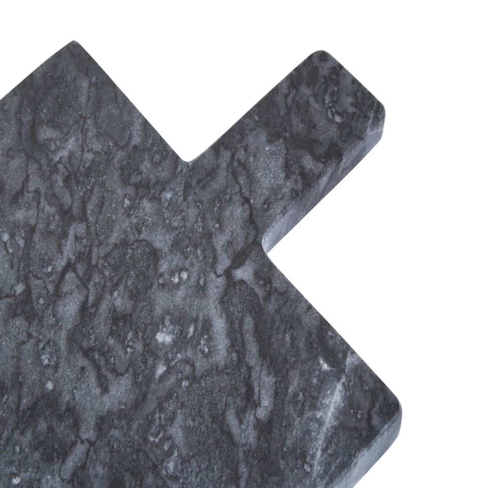 image 1 of Interiors By Premier Small Black Marble Paddle Board, Durable Natural Stone Serving Board For Kitchen Use