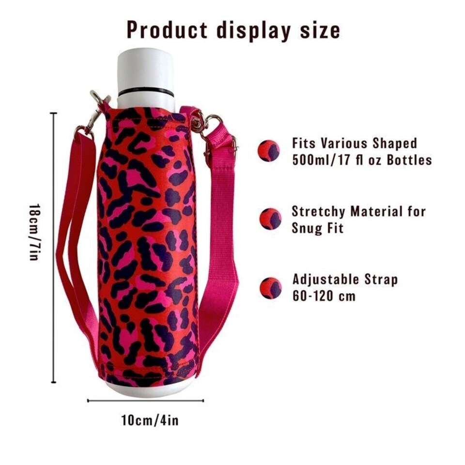 image 1 of Bottlesoc Bottle Carrier with Shoulder Strap Pink Camo Pink | Camo | ONE SIZE