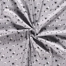 Grey 100% Cotton Poplin Fabric for Dressmaking, Quilting, 140cm / 55" Wide - per metre