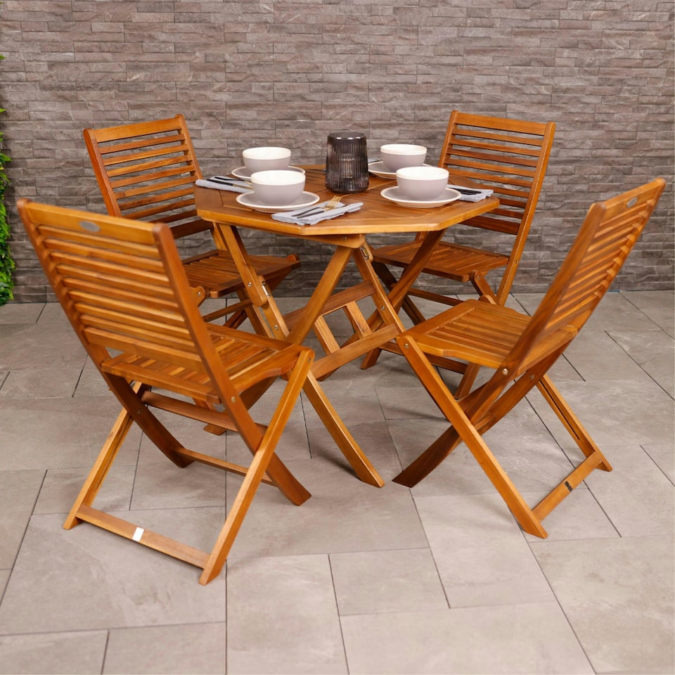 image 1 of Charles Bentley FSC Hardwood Octagonal Dining Table