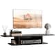 image 1 of HOMCOM Floating TV Unit Stand for TVs up to 40 , Wall Mounted Media Console with Storage Shelf, Entertainment Center, Black