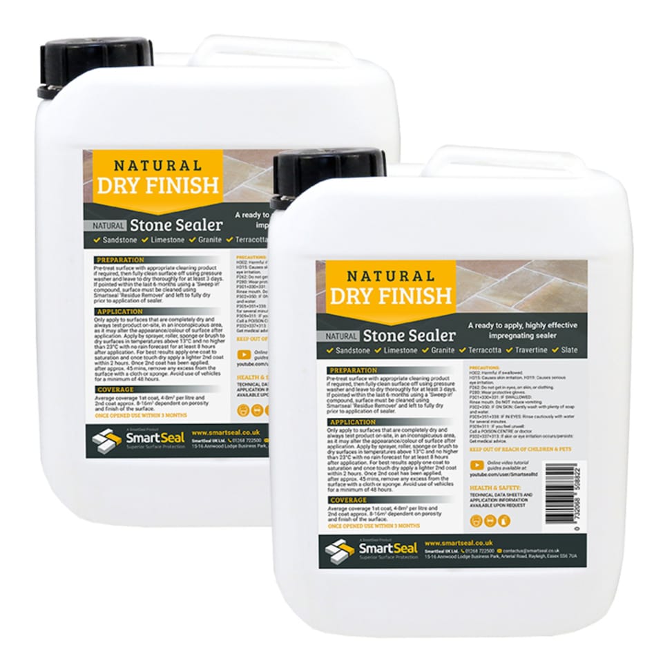 image 1 of Smartseal Stone Sealer, Sandstone Sealer, Natural Stone Sealer, Dry Invisible, Impregnating, for Limestone, Slate, & More, 2x5L