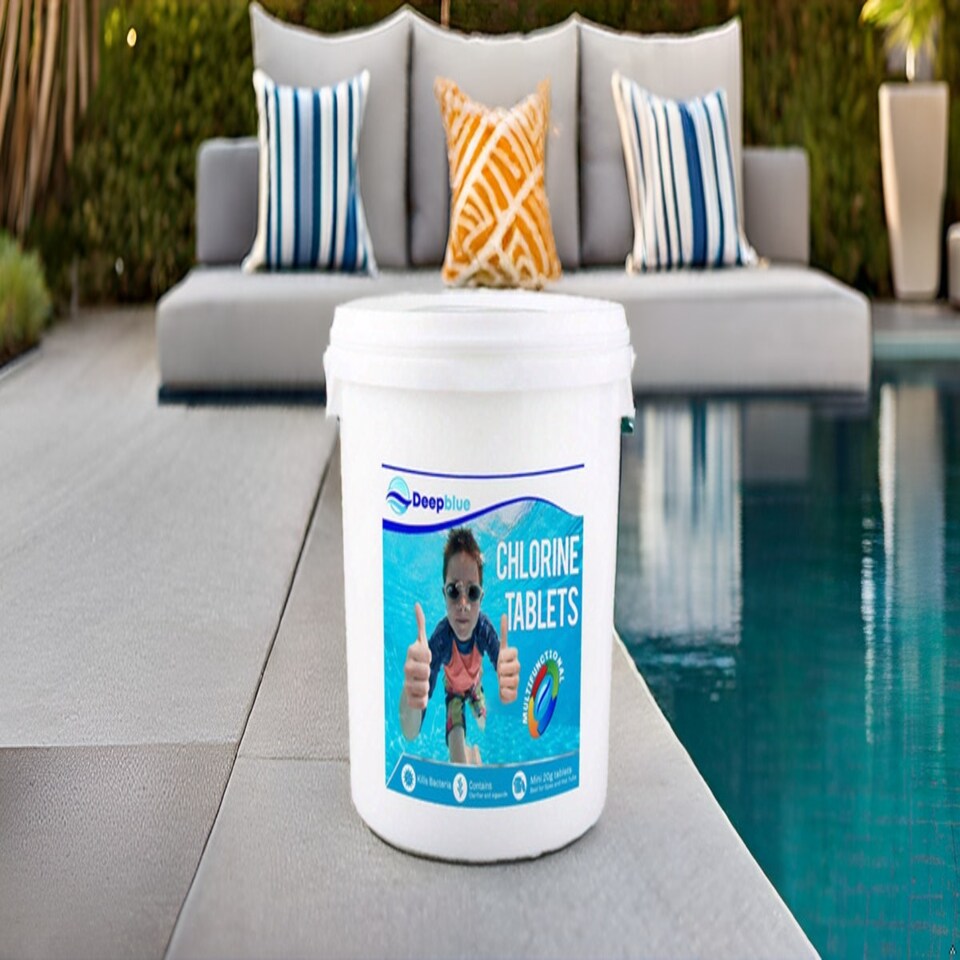 image 1 of Deep Blue Pro - Multifunctional Mini 20g Chlorine Tablets 2kg Long lasting stabilised clarifier algae inhibitor