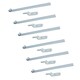 image 1 of HD Long Tailgate Straight Hinge 460mm x 40mm + 12.5mm Bolt on Gudgeon Pin 6pk Silver