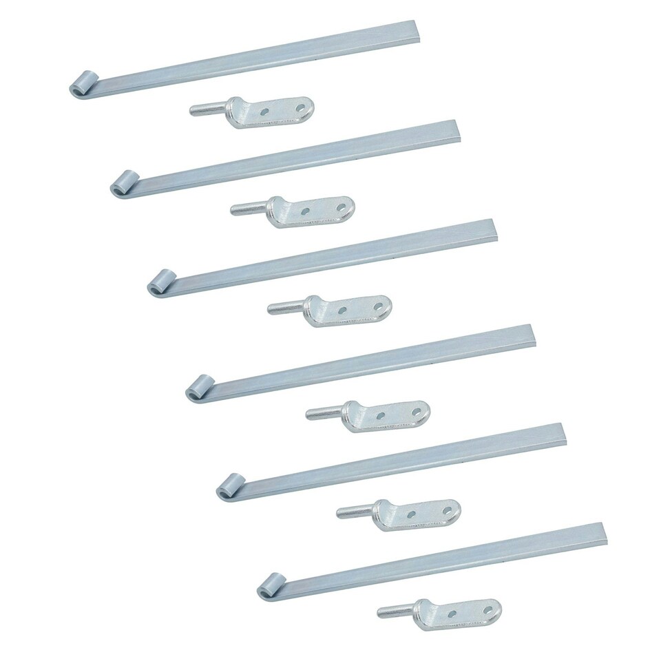 image 1 of HD Long Tailgate Straight Hinge 460mm x 40mm + 12.5mm Bolt on Gudgeon Pin 6pk Silver