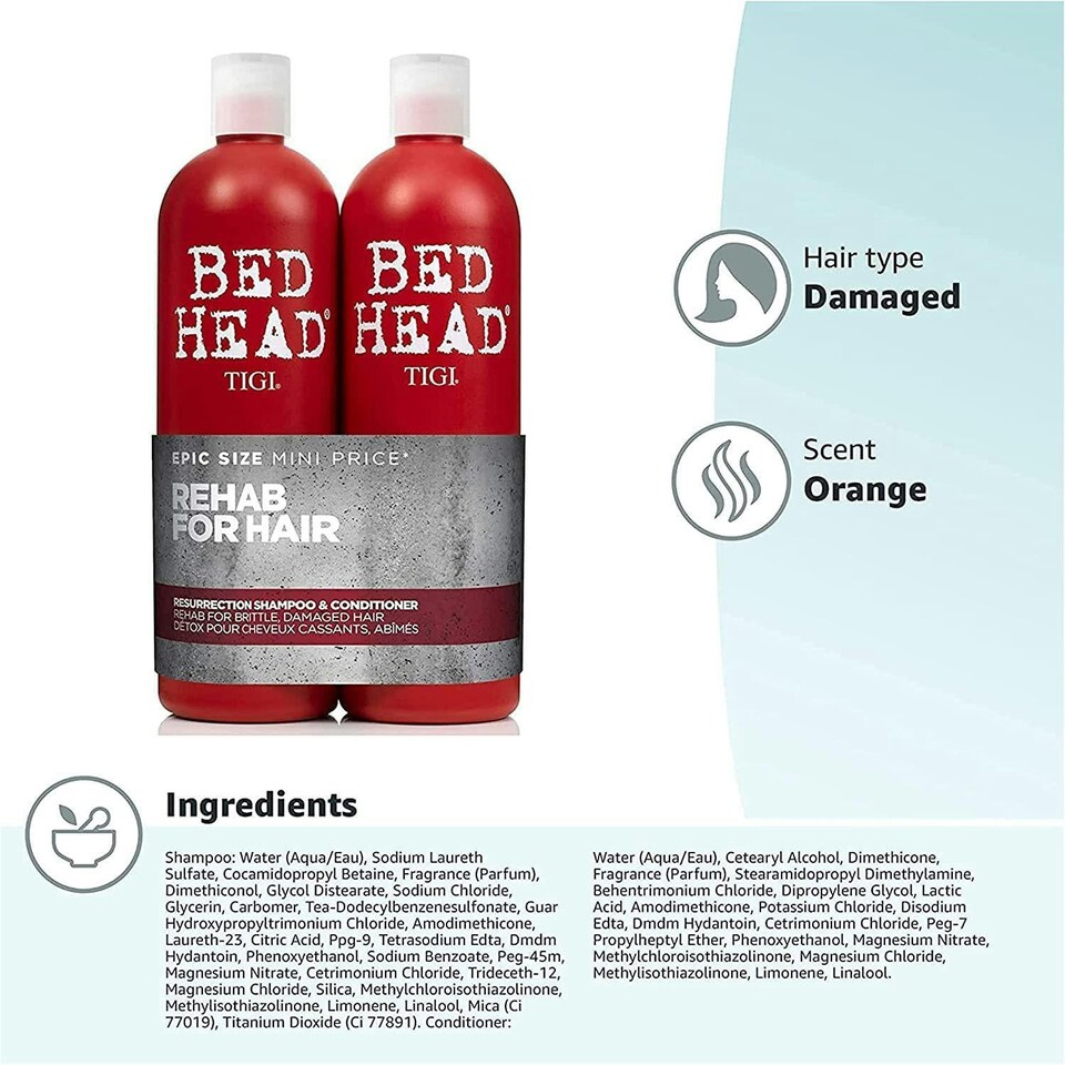 image 1 of Bed Head by TIGI Shampoo & Conditioner 2 x 750ml Duo