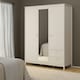 image 7 of Madrid Wardrobe with 2 Doors + 1 Mirror Door + 2 Drawers in Cashmere Cream