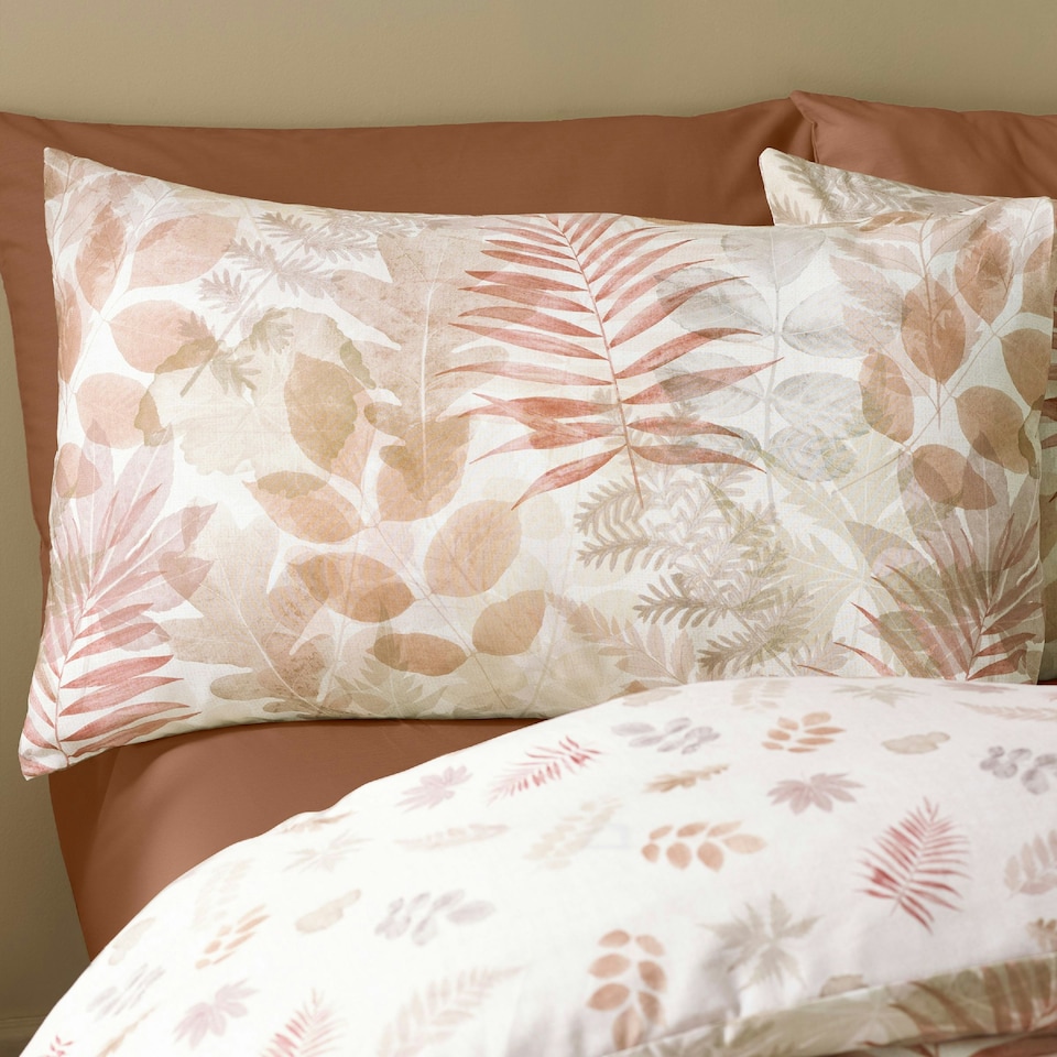 image 1 of Catherine Lansfield Autumn Leaves So Soft Reversible Duvet Cover Set Natural Cream | Natural | King