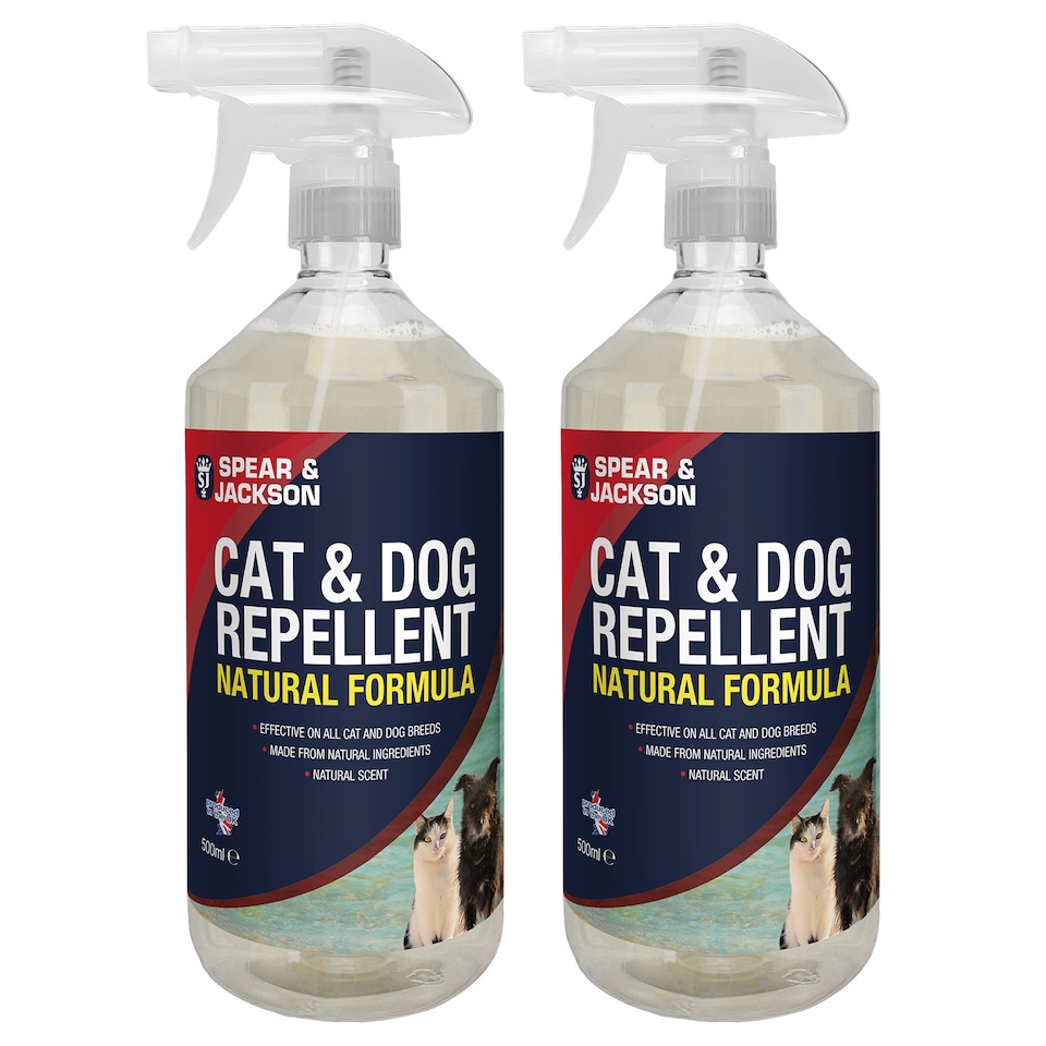 Spear & Jackson Cat & Dog Repellent Spray - Citrus Scent 2 x 500ml
