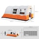 image 9 of Outsunny Camping Tent, 3000mm Waterproof Family Tent for 5-6 Man, Orange