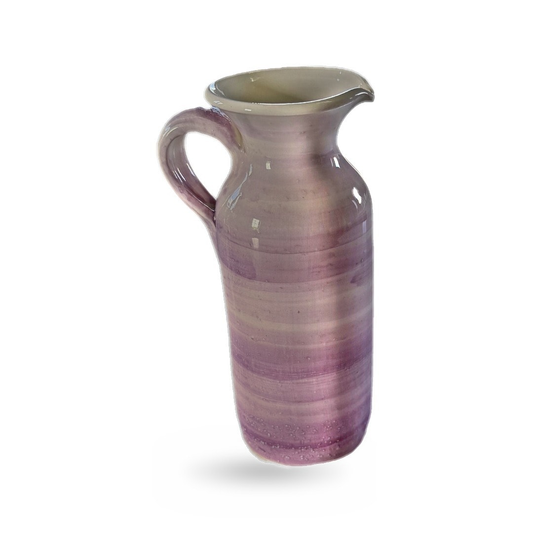 Verano Spanish Ceramics Pastel Beach Kitchen Dining Rustic Bottle 0.5L (H) 18cm in Lilac