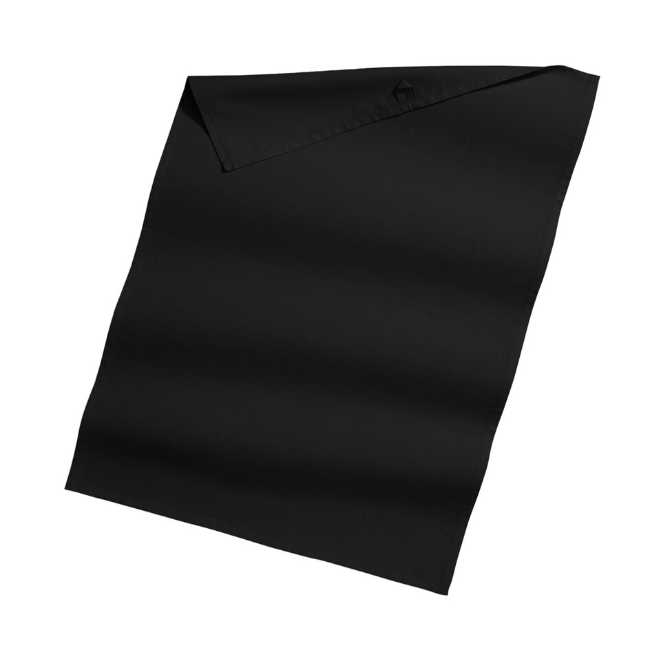 Westford Mill Organic Cotton Tea Towel - Black - One Size (UTRW8022)