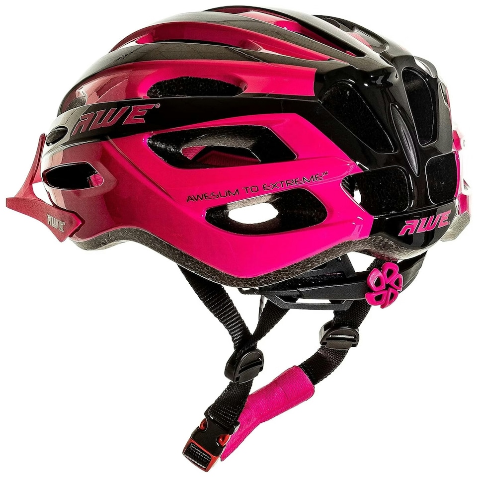 image 1 of AWE AweAir In Mould Adult Bike Helmet Large 55-58cm Black/Pink Crash Guarantee* Pink | M