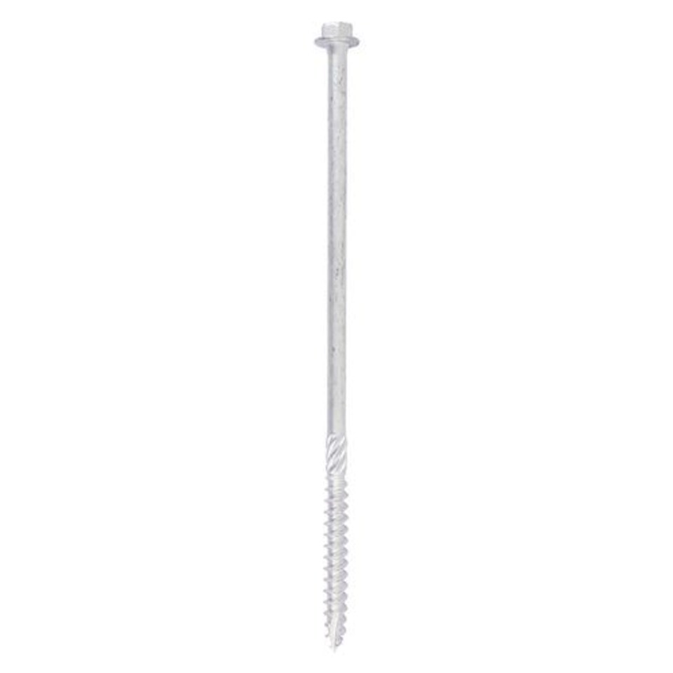 image 1 of Timco - Heavy Duty Timber Screws - Hex - Exterior - Silver (Size 10 x 200 - 10 Pieces)