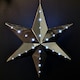 image 2 of 20cm Battery Operated Light up Hanging Christmas Shooting Star Bauble  in Silver with LEDs