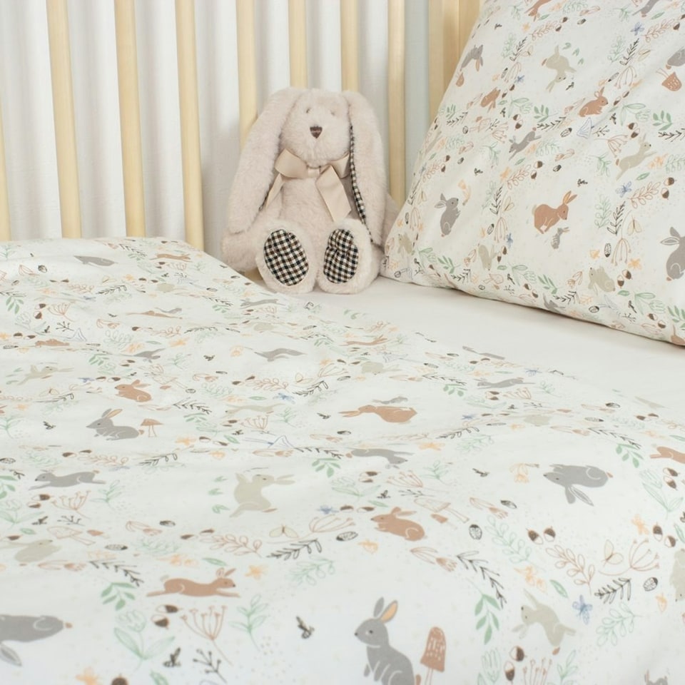 image 1 of Purflo Toddler Duvet Cover & Pillowcase Set - Storybook Nutmeg