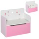 image 6 of HOMCOM Kids Wooden Toy Box Children Storage Chest Bench Organiser Bedroom Pink 