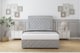 image 1 of Sloomy Sofia Chrome Silver Plush Divan Bed With Mattress 2 Drawers Left Side With 54" Floor Standing Headboard & 12" Matching Footboard 4' Small Double | Silver | Silver | Small Double | 1