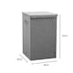 image 8 of Living and Home Foldable Laundry Basket Hamper with Lid - Grey