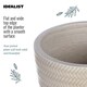 image 7 of Plaited Style Beige Round Garden Planter, Outdoor Plant Pot D24 H23 cm, 10.4 ltrs Cap.