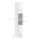 image 5 of kleankin High Gloss Bathroom Cabinet, Free Standing Storage Cupboard with Doors and Adjustable Shelves, White