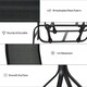 image 5 of Outsunny 3 Pcs Rocking Chair Gliding Chair Set w/ Table for Patio Garden Black