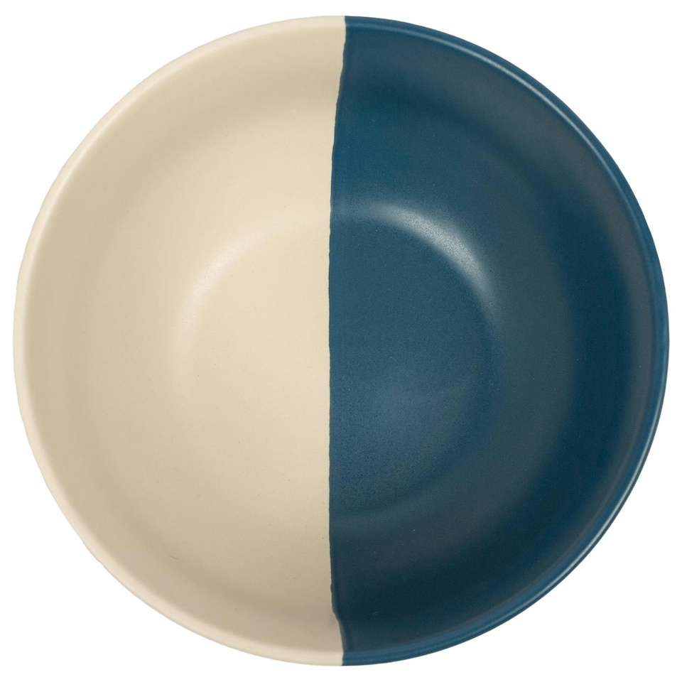 image 1 of Nicola Spring Dipped Stoneware Cereal Bowls - 16.5cm - Navy - Pack of 4 Blue
