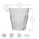 image 3 of Duralex Picardie Drinking Glasses - 130ml Tumblers for Water, Juice - Pack of 6 Clear