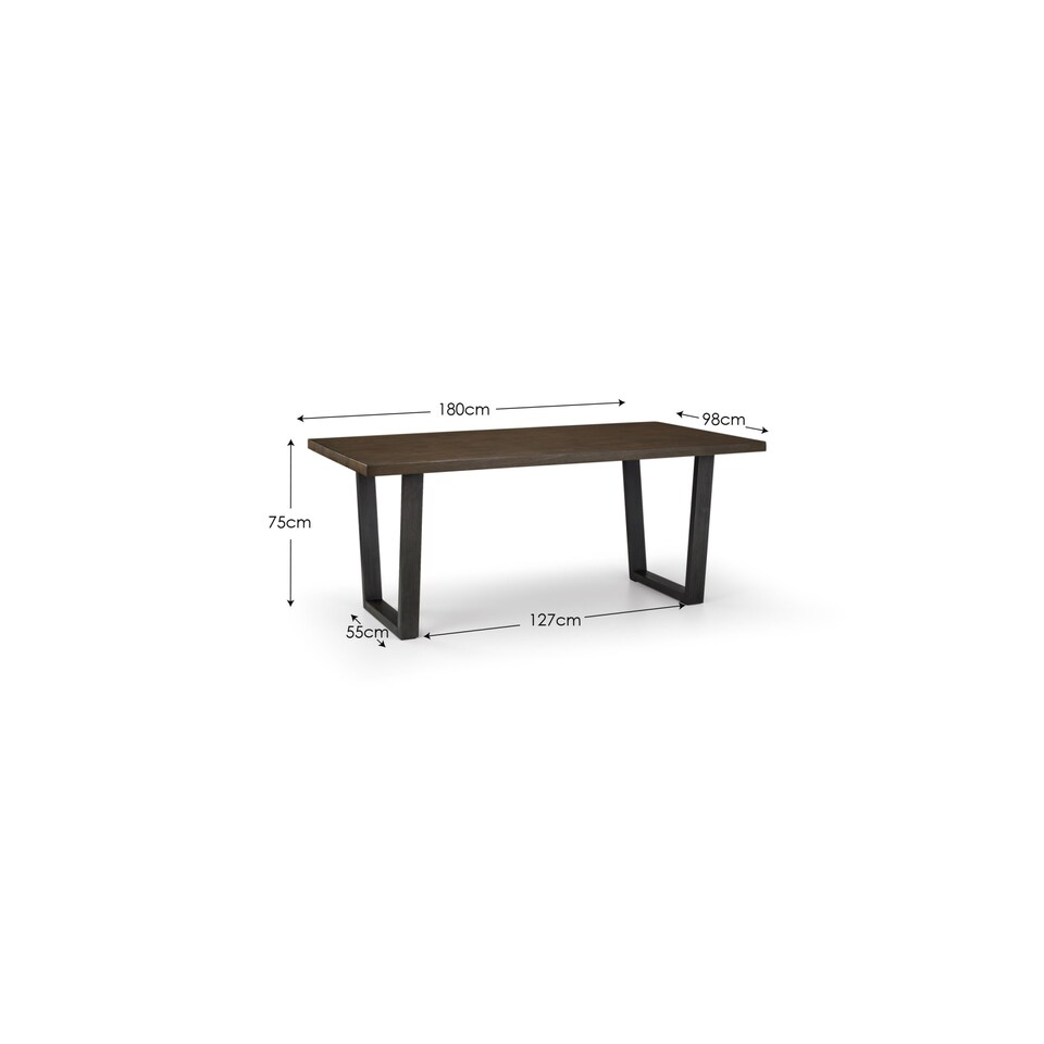 image 1 of Premium Huxford 180cm Dark Oak Dining Table